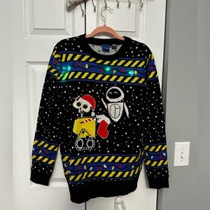 Disney Pixar Walle Light up holiday crewneck sweater